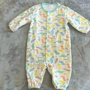 les  Enphants - long sleeve cotton footless sleeper. Size 3 months